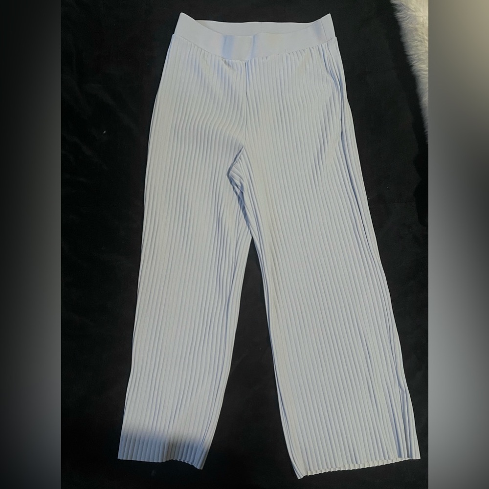 Marc New York Baby Blue Plisse Flare Pants